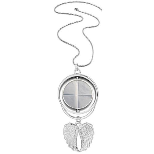 Collier ailes d'ange rotatif cadeau idéal bijou texturé symbolique pour anniversaire et fête