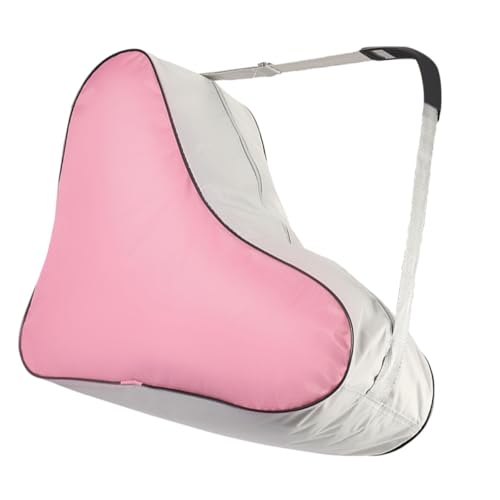 OHPHCALL Bolsa para Patines de Hielo y Patines Cuádruples Compartimento Acolchado y Diseño Moderno para Uso en Pistas de Patinaje y Entrenamiento Rosa