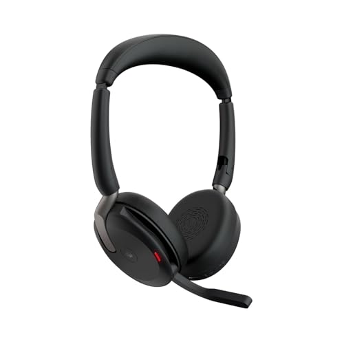 undefined Jabra Evolve2 65 Flex Link380c UC Stereo WLC ワイヤレス ヘッドセット コンパクト 折りたたみ収納設計 ノイズキャンセリングマイク搭載 USB-C ワイヤレス充電器付き 最長20時間バッテリー持続 Teams/Zoom利用可能 リモート 会議 の商品画像 3