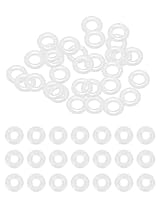 QLEUIFT 120 Pcs Silikon-Gummi-Stopper für Schlangenkette Verwendung allein oder mit Clip Lock Spacer Charm für Charm-Armbänder, 7 mm, 2 * 2.5 mm