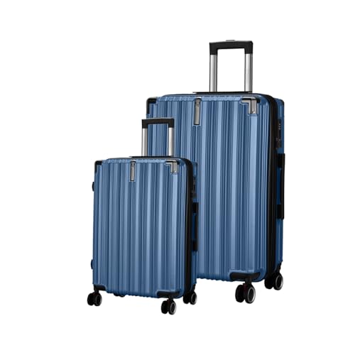 Maleta Nova Cabin and Large Size |20'' and 28''|Hardside,TSA Lock | Trolley Bag Set of 2 | Luggage Suitcase | Travel Bags for Travelling | Trolley Bags for Travel Combo (Blue, Set of 2 (Small-Large))