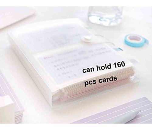 Yoavip 3X5 Index Cards Clear Plastic Holder Organizer Pouches Book Binder 40 Page Hold 160 Cards #TOP4