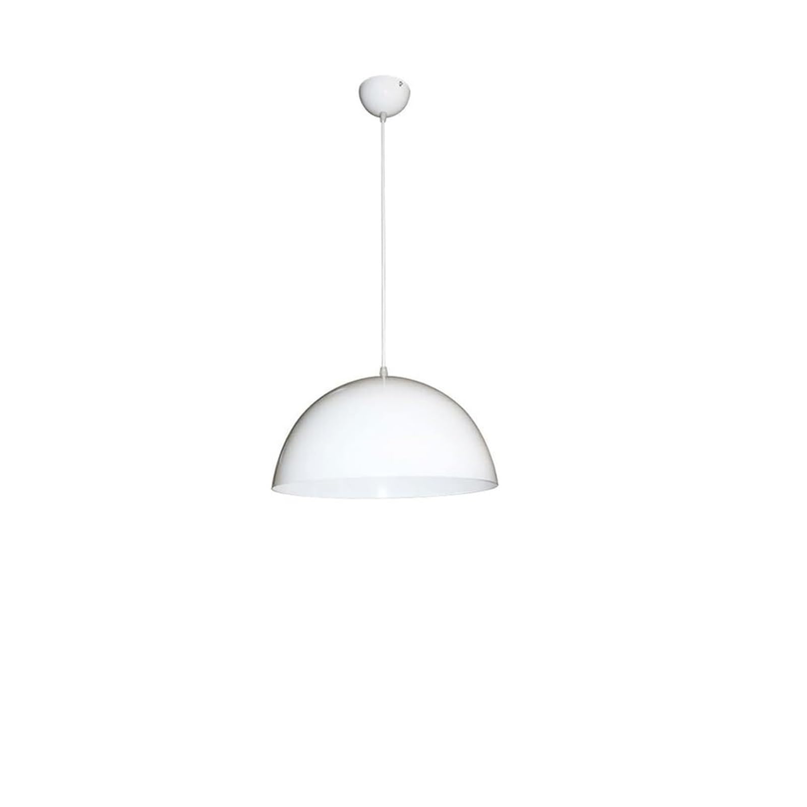 HUAYUSEDF Industrial Semicircle Yellow Pendant Lamp Chandelier Hanging Lighting Ceiling Fixture Colorful for Restaurant Bar Dining Room Office Hallway Foyer Bedroom(White,28cm)
