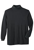 KingSize Men's Big & Tall Turtleneck Long-Sleeve Tee - 6XL, Heather Charcoal