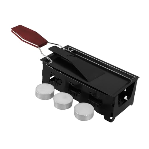 Yardenfun Dishes Folding Baking Tray Warming Plate for Cheese Cheese Mini Grill Portable Non-stick Baking Pan