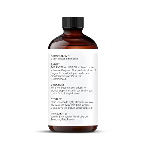 Image of Majestic Pure Vanilla Essential Oil for Diffuser - 2 Fl Oz | 100% Natural Essentials Oils Ideal for Humidifier, Air Freshening, Cleaning Home, Bath, Steam Inhalation and Massage