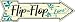 Blue Flip Flop Zone Novelty Mini Metal Arrow MA-573