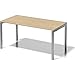 Produktbild Bisley Cito Schreibtisch, 740 mm höhenfixes U, H 19 x B 1600 x T 800 mm, Metall, Mp355 Dekor Ahorn, Gestell Silber, 80 x 160 x 74 cm