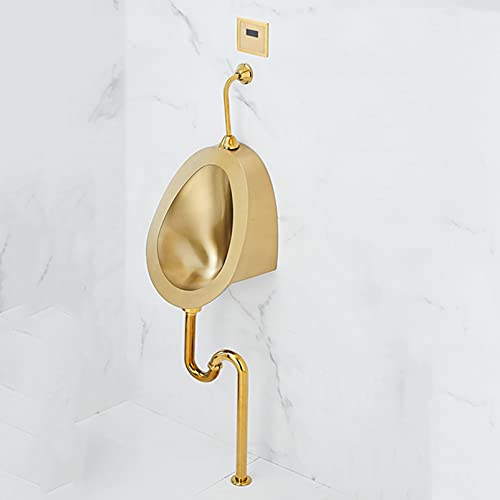 OTQEFTN Stainless Steel Urinal Universal Washout Urinal Bathroom Toilet, Commercial High-Efficiency Urinal with Induction Flush Valve