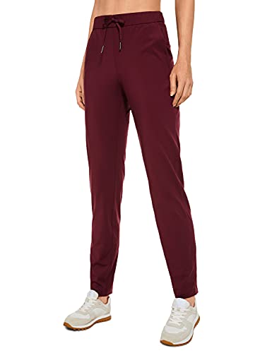 CRZ YOGA Calças de moletom alongadas femininas com cordão e cordão. Calça esportiva de viagem com bo