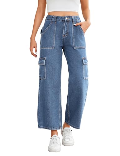 Jeans cargo jambes larges pour un look urbain et décontracté en ville