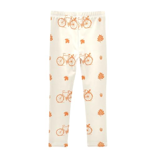 Girls' Leggings Bicycle Plant Orange Kids Yoga Tights Pants 1 Pack 23023532