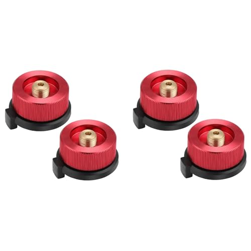 Kznifmk 4 Pcs Camping Adaptador de Gas Convertidor Conexión de la Estufa para el Recipiente de Butano para Atornillar el Cartucho de Gas