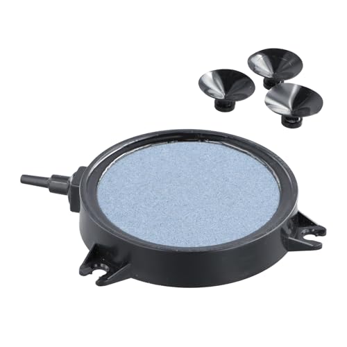 Duronge Piedra de Aire para Acuario, 10 cm Acuarios Disco de Piedra de Aire con Fuerte Ventosa, Piedra Difusor de Disco de la Burbuja, para Estanques, Acuarios y Peceras