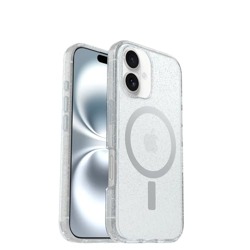 Image of OtterBox iPhone 16 Symmetry Series Clear Case - Stardust - Ultra-Thin, Sleek iPhone Case, Glitter iPhone Case