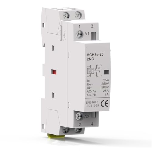Contacteur modulaire 25A HCH8s 2P pour rail DIN - Relais 230V AC