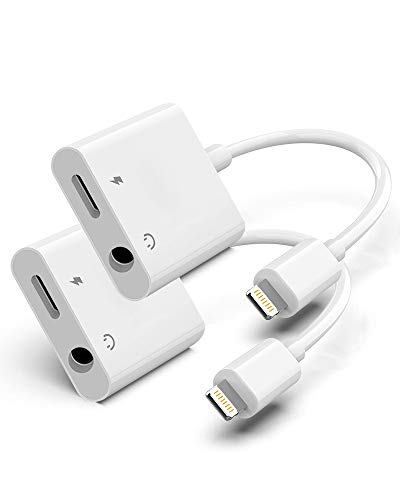 (nejnovější verze) iPhone adaptér, 2 balení Apple MFi certifikovaný Lightning na 3,5 mm jack konektor Dongle příslušenství sluchátek Aux Audio kompatibilní s iPhone 14/13/12/XS/7 8, podporuje všechny