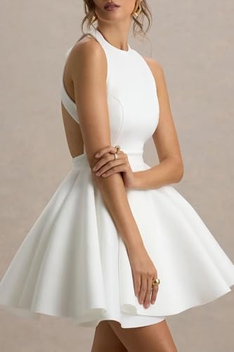 Women's Satin Homecoming Dresses for Teens 2025 A-line Backless Short Prom Dress4