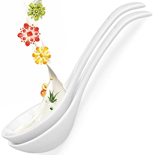 Artena Soup Ladle Set Of 2, 10.5 Inch White Ceramic Ladle Spoon thumb #8