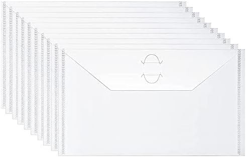 5.9 x 9.9 inch Large Stamp & Die Storage Pockets Resealable Clear Plastic Seal Bags Storage Case for Cutting Dies Stencil Album Stamp Crafts for DIY Scrapbooking Paper Card Craft Cutting Die