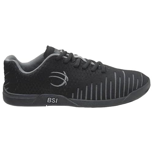 BSI Men’s 810 Sport Glide Shoes - Lightweight Shoes with Cushioned Support for Men, Black & Charcoal, Size 6.5