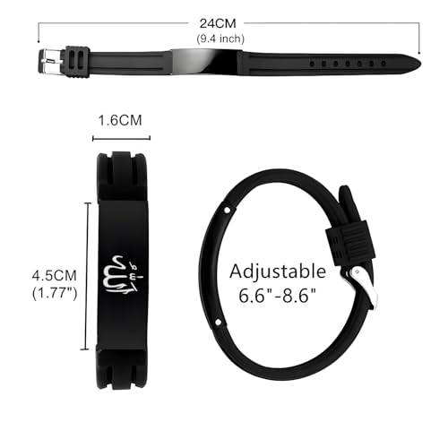 Pulsera Allah de silicona ajustable para hombre miniatura 3