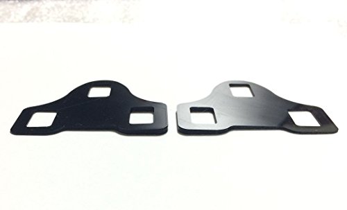 GoodVibration WEDGE for LOOK KEO Delta Garmin Vector PowerTap style pedal cleats shim spacer (Black, 2 Degrees)