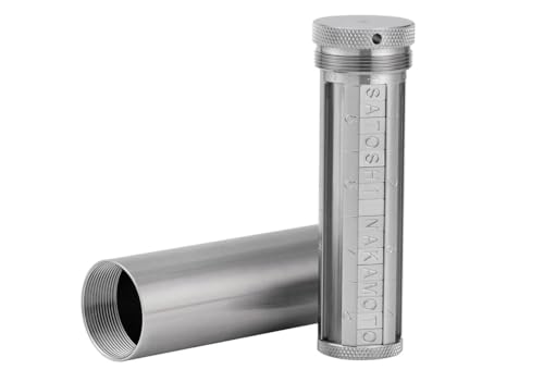 Crypto Seed Phrase Storage, 24 Words Seed Backup for Bitcoin Ethereum Crypto Wallet, 304 Stainless Steel Capsule, BIP39 Compatible