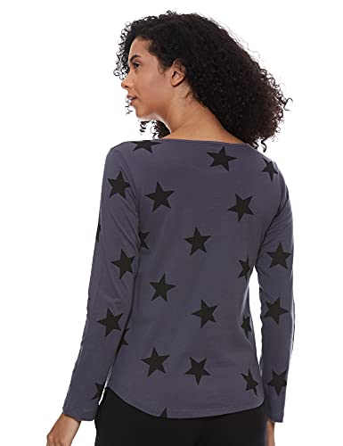 Image of A.T.U.N. (ALL THINGS UBER NICE) Womens Printed Cotton Long Sleeve Regular T-Shirt (Pack of 3)