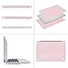 MOSISO Compatible with MacBook Pro 13 inch Case M2 2025, 2024, 2023-2016 A2338 M1 A2251 A2289 A2159 A1989 A1708 A1706, Plastic Hard Case&Keyboard Skin&Webcam Cover for MacBook Pro 13.3, Rose Quartz