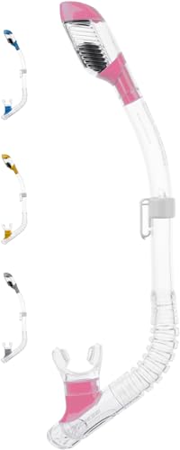 Cressi Minidry - Tubo de Snorkel para Niños Unisex, Transparente/Rosa
