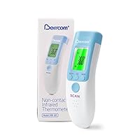 Berrcom Non-Contact Infrared Thermometer for Baby, Adults & Kids - Medical Grade Forehead Thermometer with Fever Alarm, LCD Display, Celsius/Fahrenheit