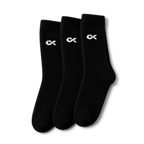 Image of XJARVIS Texas Men's Solid Calf Crew Combed Full Length Cotton Formal Socks, Odour Free & Breathable, Free Size - Ideal for Home, Office Wear (WHITE /GREY /BLACK)