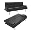 2 Seater Click Clack Faux Leather Black