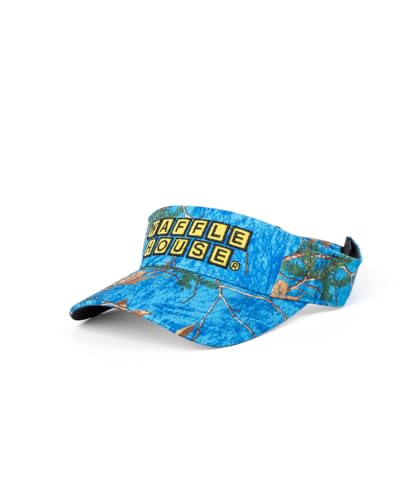 Realtree Color Camo Visor with WH Embroidery Logo | Adjustable Velcro Backing | Limited Edition for Men Women and Kids | Edge Blue