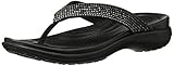 Crocs Women's Capri V Flip Flops | Sandals, Black Ombre/Black, 4