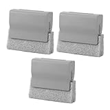 Gatuida 3 Stück Teiliges Fensterfugen Reinigungsbürsten mit Austauschbarem Mikrofasertuch Multifunktionale Schlitzbürste für Fensterrahmen Türschienen und Enge Ecken Langlebig und Einfach