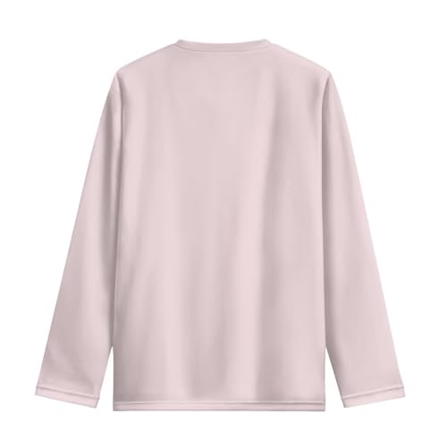 Image of Girls Long Sleeve Shirt with Cute Graphic Casual Pullover Tops 3-16Y