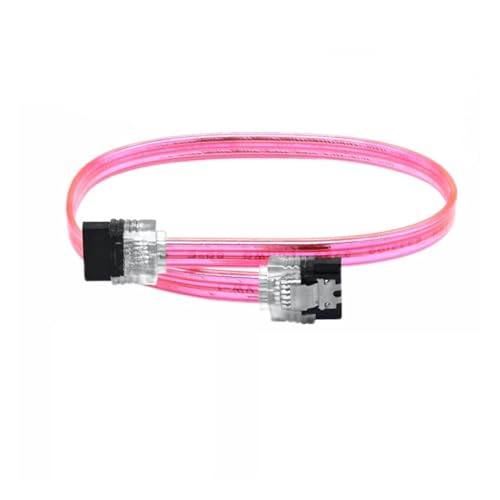 Cable SATA III 6 Gb/s 10 cm Conectores 180 Grados Rosa