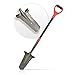 Red Tools Gärtnerspaten Power Head - Spaten mit Wurzelsäge - 115cm - hochwertiges Spatenblatt für steinige & Harte Böden - mit Trittkante und bequemem Soft-Touch-Griff (Grau)