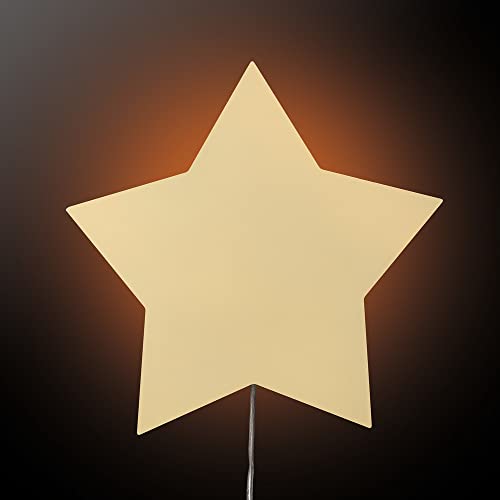 Globe Electric 65886 Stella 1-Light Plug-In Wall Sconce, Star Shaped, Yellow #TOP7