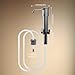 Imagen de Maizoon Dispensador de Jabón para Cocina Fregadero Mezcla de Acero Inoxidable y ABS con Bomba Tubo Extensible de 1 Metro para Líquidos y Lociones Gris