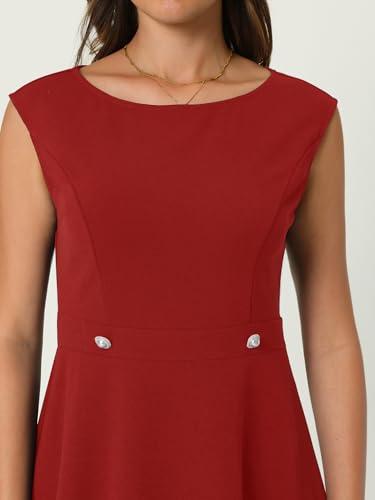 Women's Sleeveless Dresses Office Summer A-Line Dress4
