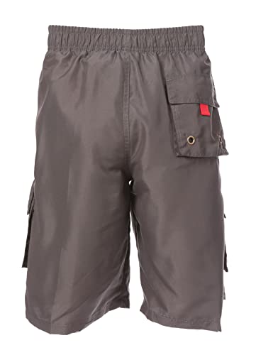 Sakkas Mens Solid Color with Contrast Stripes Skate Surf Board Short Swim Trunks2