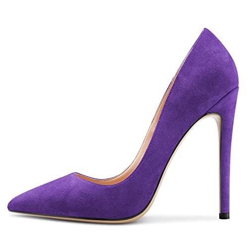 NobleOnly Women Stiletto High Heel Pointed Toe Pumps Slip-on Office Sexy Classic Shoes2