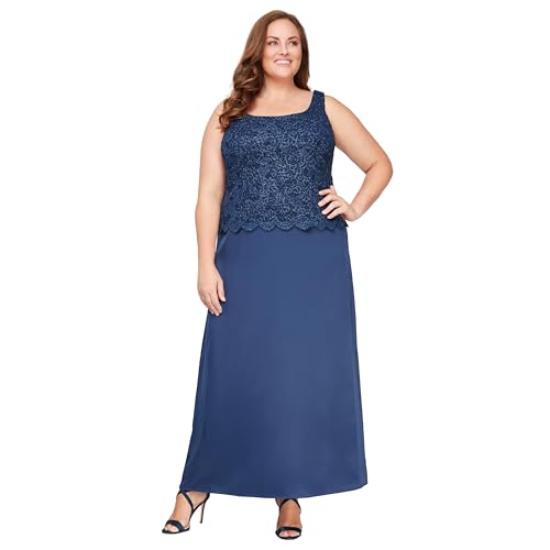 Image of Alex Evenings Womens Two Piece Mother of The Bride Dress with Lace Jacket