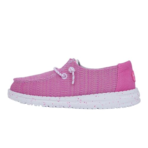 Image of HEYDUDE Wendy Sport Mesh Loafers for Kids Girls - Textile Upper - Two-Eyelet Lace Closure - Slip-on Style