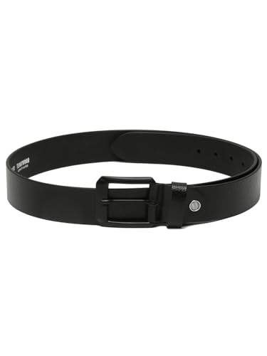 Image of TEAKWOOD LEATHERS Men's Casual Leather Belt, 6 Holes, Classic Buckle Lock Belts for Men | T BT EC 1