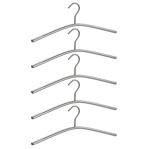 5X Edelstahl Kleiderbügel Silber Drehbar Garderobenbügel Jackenbügel...