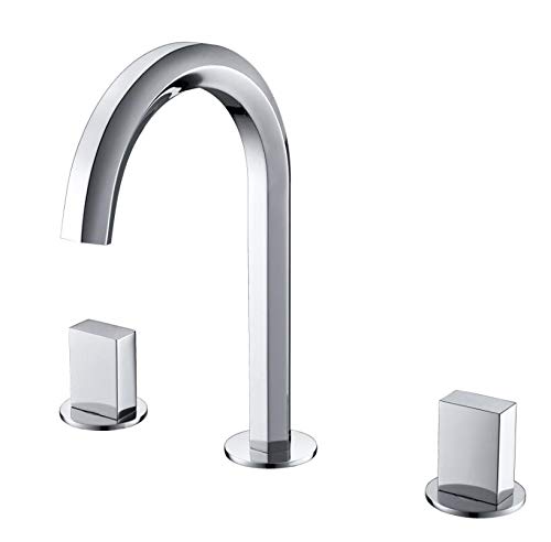 Robinet de lavabo eau chaude et froide à double poignée précise